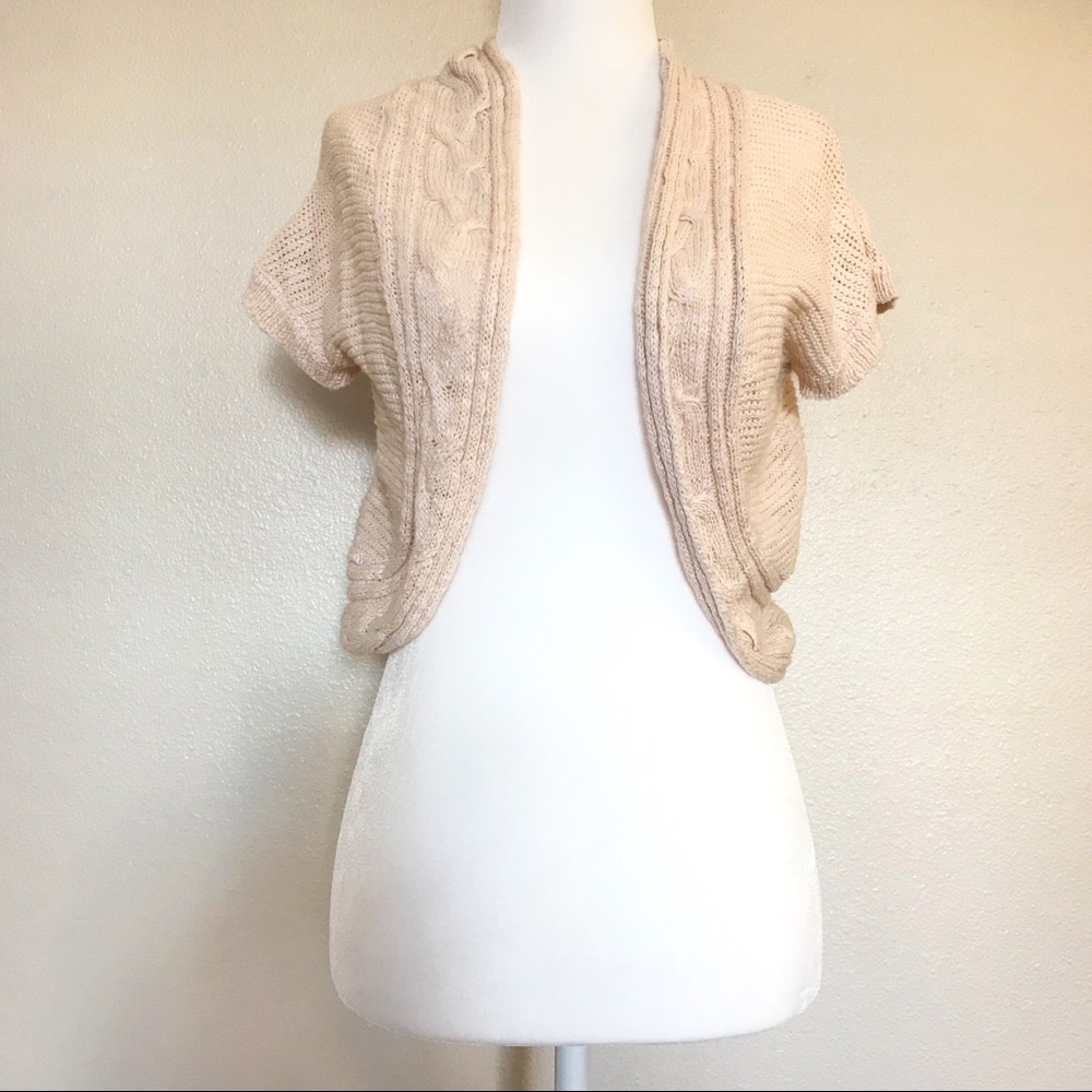 Forever 21 Short Sleeve Cardigan - Light Pink